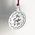 Big Sister To Be Hanging Christmas Tree Bauble Gift New Baby