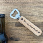 Worlds Best Mate Wood Bottle Opener Gift For Men Birthday Xmas