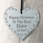 Christmas Gift For Sister In Law Engraved Heart Gift For Sister