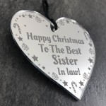 Christmas Gift For Sister In Law Engraved Heart Gift For Sister