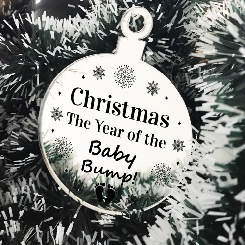 Christmas Tree Decoration Year Of The Baby Bump Gift New Mum Dad