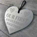 Our First 1st Anniversary Gift For Boyfriend Girlfriend Mirror