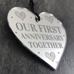 Our First 1st Anniversary Gift For Boyfriend Girlfriend Mirror