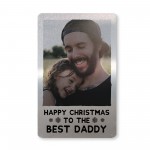 Christmas Gift For Daddy Personalised Metal Wallet Photo Card