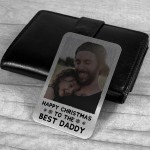 Christmas Gift For Daddy Personalised Metal Wallet Photo Card