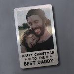 Christmas Gift For Daddy Personalised Metal Wallet Photo Card