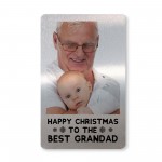 Christmas Gift For Grandad Personalised Metal Wallet Photo