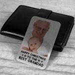 Christmas Gift For Grandad Personalised Metal Wallet Photo