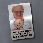 Christmas Gift For Grandad Personalised Metal Wallet Photo