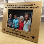 Grandparent Gifts Personalised Photo Frame Nan Grandad Grandma