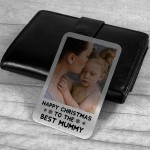 Christmas Gift For Mummy Personalised Metal Wallet Photo Card