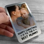 Christmas Gift For Mummy Personalised Metal Wallet Photo Card