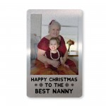 Christmas Gift For Nanny Personalised Metal Wallet Photo Card