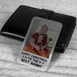 Christmas Gift For Nanny Personalised Metal Wallet Photo Card