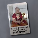 Christmas Gift For Nanny Personalised Metal Wallet Photo Card