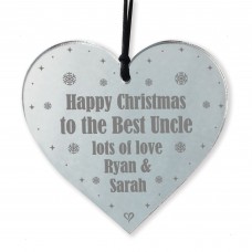 Christmas Gifts For Uncle Personalised Acrylic Heart Uncle Gifts