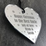 Christmas Gifts For Uncle Personalised Acrylic Heart Uncle Gifts