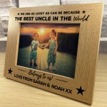 Best Uncle Personalised Photo Frame Thank You Birthday Christmas