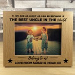 Best Uncle Personalised Photo Frame Thank You Birthday Christmas