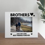 Personalised Brother Gift White 7x5 Photo Frame Birthday Gift
