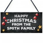 Happy Christmas Welcome Sign Personalised Christmas Decoration