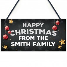 Happy Christmas Welcome Sign Personalised Christmas Decoration
