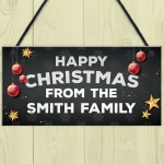 Happy Christmas Welcome Sign Personalised Christmas Decoration