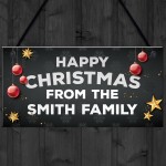 Happy Christmas Welcome Sign Personalised Christmas Decoration