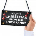 Happy Christmas Welcome Sign Personalised Christmas Decoration