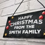 Happy Christmas Welcome Sign Personalised Christmas Decoration