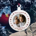 Christmas Gift For Nan And Grandad Personalised Photo Bauble