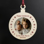 Christmas Gift For Nan And Grandad Personalised Photo Bauble