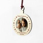 Christmas Gift For Nan And Grandad Personalised Photo Bauble