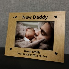 New Daddy Gift Personalised Photo Frame Newborn Baby Gift