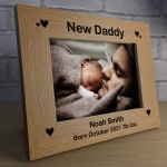 New Daddy Gift Personalised Photo Frame Newborn Baby Gift