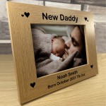 New Daddy Gift Personalised Photo Frame Newborn Baby Gift
