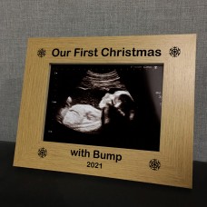 Our First Christmas With Bump Gift Personalised Photo Frame New