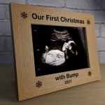 Our First Christmas With Bump Gift Personalised Photo Frame New