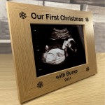 Our First Christmas With Bump Gift Personalised Photo Frame New