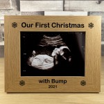 Our First Christmas With Bump Gift Personalised Photo Frame New
