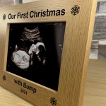 Our First Christmas With Bump Gift Personalised Photo Frame New