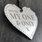 My One And Only Engraved Heart Gift For Boyfriend Girlfriend