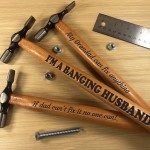 Funny JOKE Christmas Birthday Gift For Husband Engraved Hammer