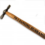 Funny JOKE Christmas Birthday Gift For Husband Engraved Hammer