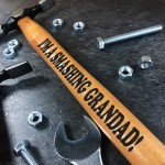 Funny JOKE Christmas Birthday Gift For Grandad Engraved Hammer