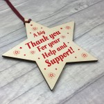 Thank You For Your Help And Support Gift Star Volunteer Teacher