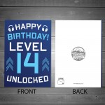 14th Birthday Gamer Card For Son Brother Gaming Theme Card