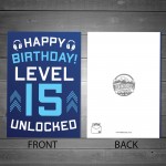 15th Birthday Gamer Card For Son Brother Gaming Theme Card