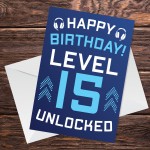 15th Birthday Gamer Card For Son Brother Gaming Theme Card