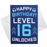 16th Birthday Gamer Card For Son Brother Gaming Theme Birthday
